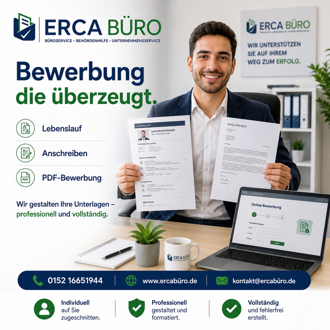 Bewerbungsservice – Lebenslauf und Anschreiben
